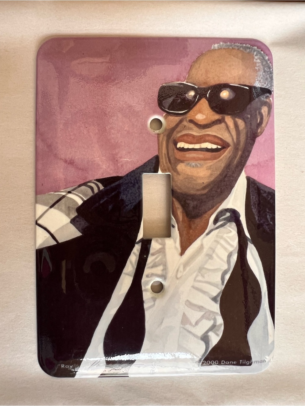 Vintage Ray Charles Art Deco Music light switch cover